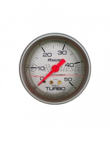 Reloj Presion Turbo 50psi Racing Plata (312p50)