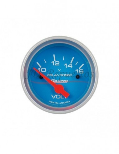 Voltimetro 12v Racing Celeste (324c12v)