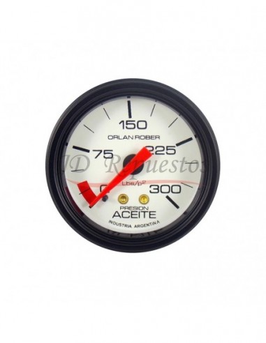 Reloj Presion Aceite 300lbs L.blanca (415h300)
