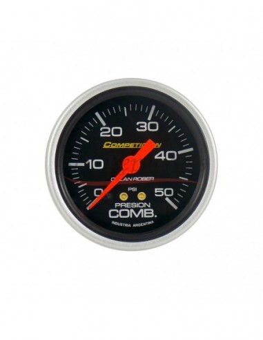 Reloj Presion Nafta 50psi Competicion Negro Mecánico (813n50 )