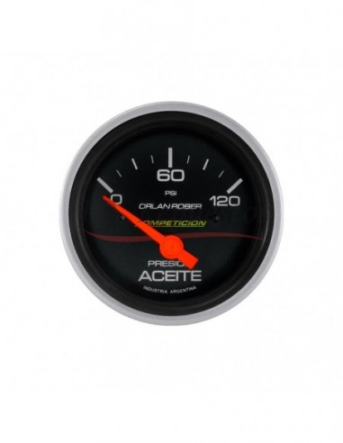 Reloj Presion Aceite Elect. 12v 120psi Competicion Negro (81 6n120)
