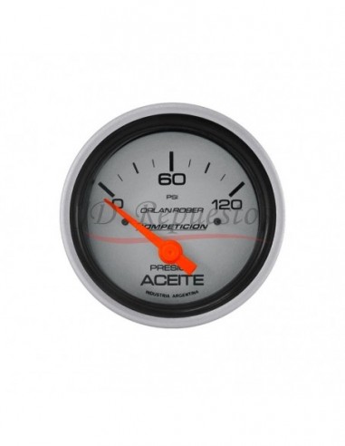 Reloj Presion Aceite Elect. 12v 120psi Competicion Plata (81 6p120)