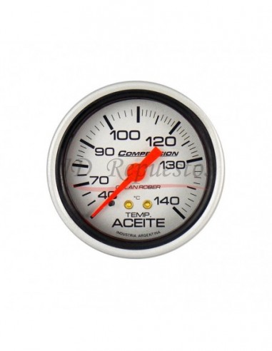 Reloj Temperatura Aceite 140c Cap 1,5mts Competicion Plata (822p1 5)