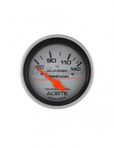 Reloj Temperatura Aceite Elect 12v 140c Competicion Plata (826p12 V)