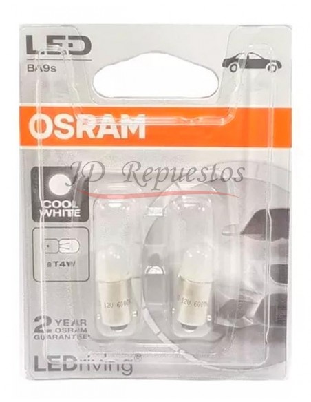 Lampara Led 12v 0.5w Ba9s 6000k Cool White Duo Pa(pd)
