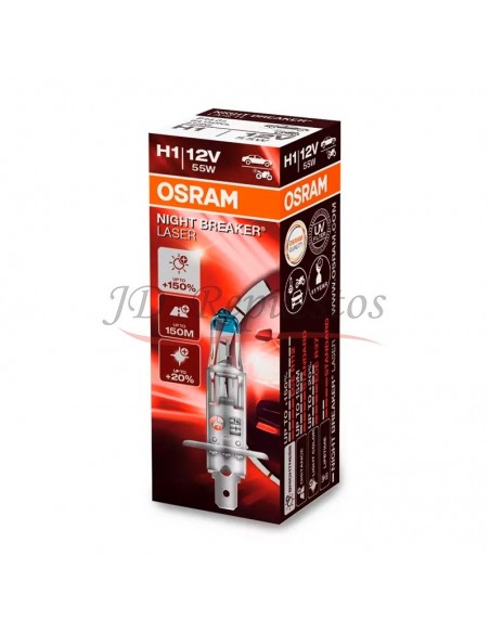 Lampara 12v H1 Night Breaker Laser Next Generation Duo Pack
