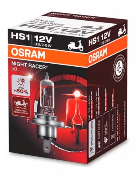 Lampara 12v Hs1 Px43t 35/35w Nigth Race(moto)(pd)