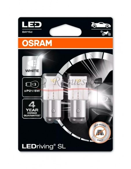 Lampara Led 12v 1,7w Bay15d Simil 7528 Duo Pack*