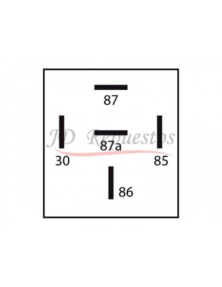 Mini Relay 12v Conexion Ford / 5 Term / Con Soporte / Inverso R