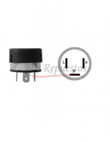 Destellador Electro-termico 6v / 3 Term / Con Soporte / Ciclomotor