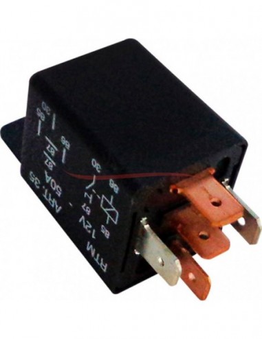 Mini Relay 12v / 5 Term / Con Soporte
