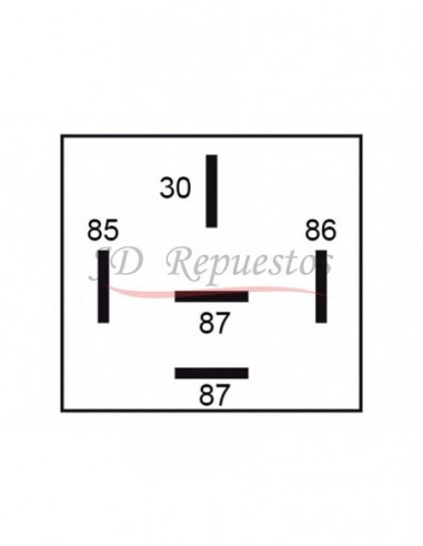 Mini Relay 12v / 5 Term / Con Soporte