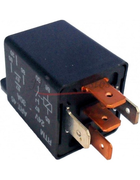 Mini Relay 24v / 5 Term / Con Soporte