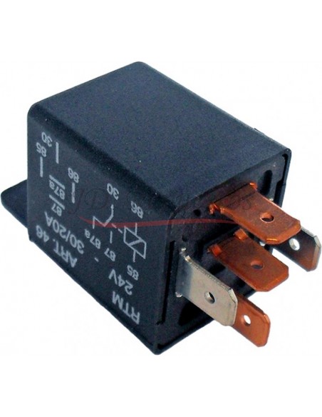 Mini Relay 24v / 5 Term / Con Soporte / Inversor