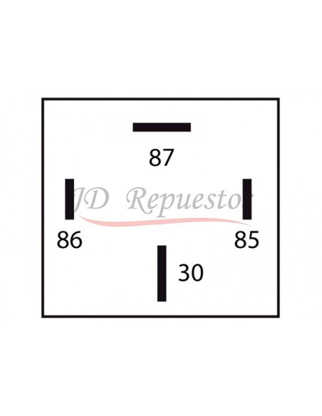 Mini Relay 12v / 4 Term / 8 Mm (renault) / Con Soporte / 50 A Mp