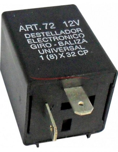 Destellador Electronico 12v / 2 Term / Con Soporte
