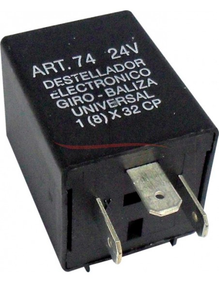 Destellador Electronico 24v / 3 Term / Con Soporte