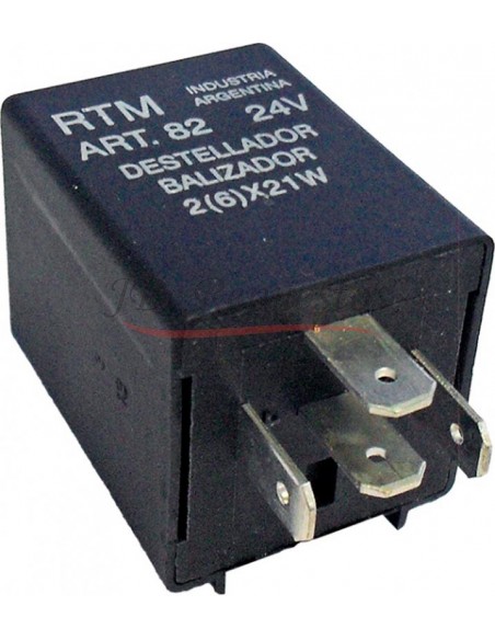 Destellador Electronico 24v / 4 Term / Con Soporte