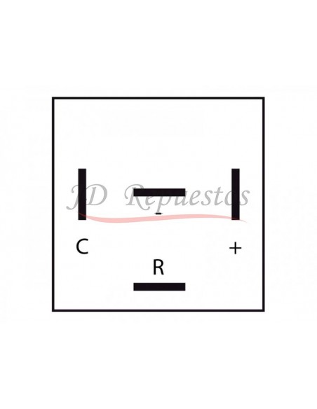 Destellador Electronico 24v / 4 Term / Con Soporte