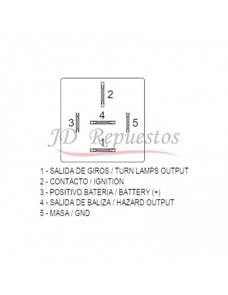 Destellador Electronico 12v / 5 Term / Sin Soporte