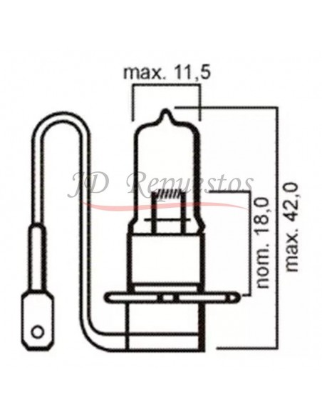 Lampara Faros Principales - H3 Pk22s 12v 55w