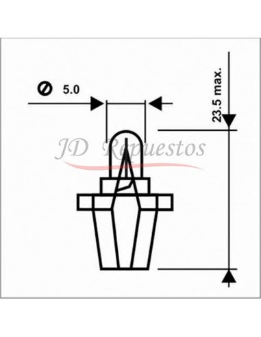 Lampara Tablero - T5 Mf6 12v 1,2w