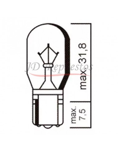 Lampara Posicion Y Stop - T15 W2,1x9,5d 24v 8w