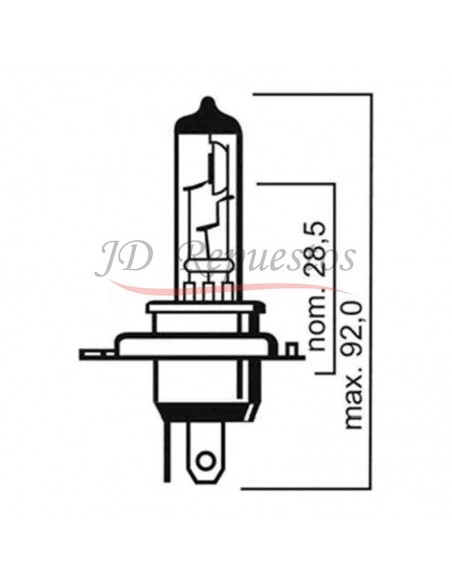 Lampara Faros Principales - H4 P43t 24v 75/70w