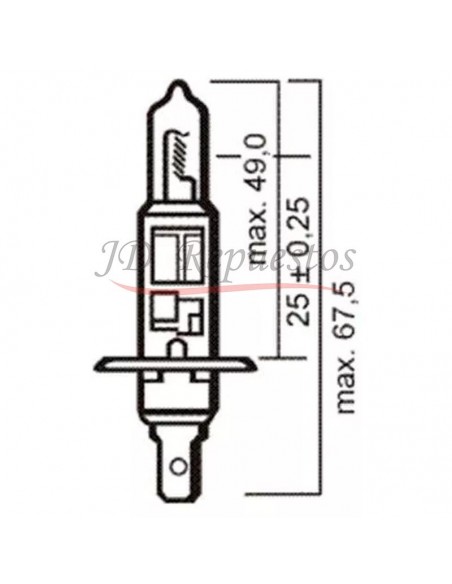 Lampara Faros Principales - H1 P14,5s 24v 70w