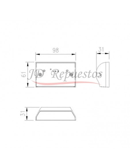 Juego De Faros Led Laterales - 12v - Azul