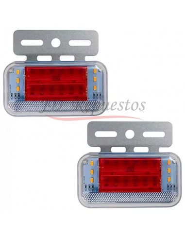 Juego De Faros Led Laterales - 24v - Rojo