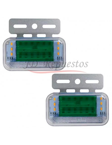 Juego De Faros Led Laterales - 12v - Verde