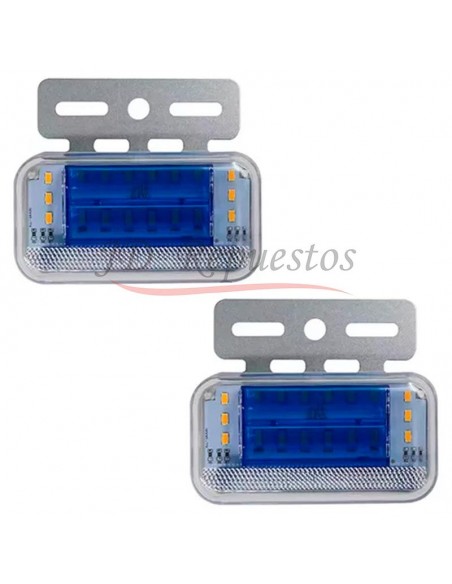 Juego De Faros Led Laterales - 24v - Azul