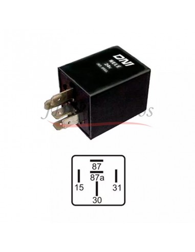 Rele Temporizador Parada De Motor 24v 5t