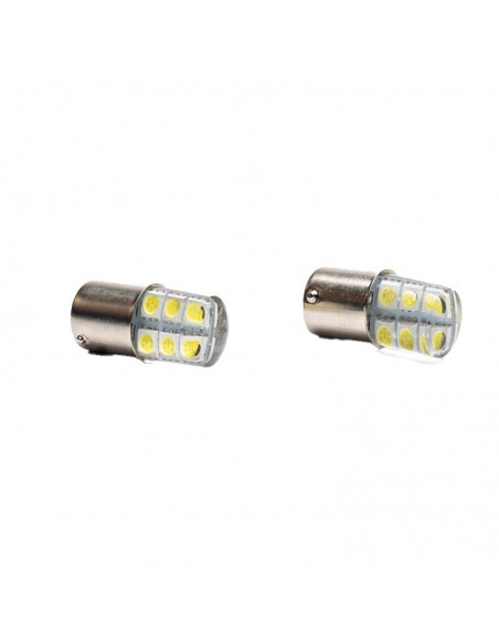 Led Señalizacion Silica67 / 1003 / 1141 / 1156 - P21w 6 Led 5050 Siliconado Blanco 12v  X 2 Unidades