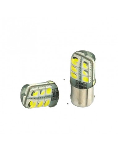 Led Señalizacion Silica1034 / 1157 - P21/5w 6 Led 5050 Siliconado Blanco 12v  X 2 Unidades