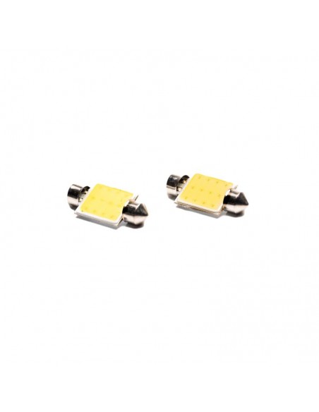 Led Señalizacion Cob Tubular - Festoon Led Cob 36mm Blanco 12v  X 2 Unidades