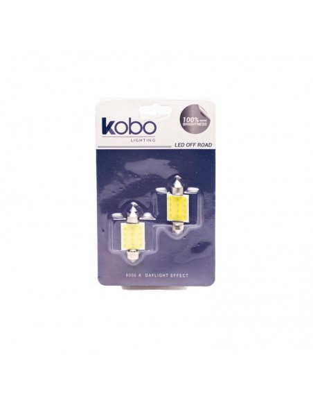 Led Señalizacion Cob Tubular - Festoon Led Cob 36mm Blanco 12v  X 2 Unidades