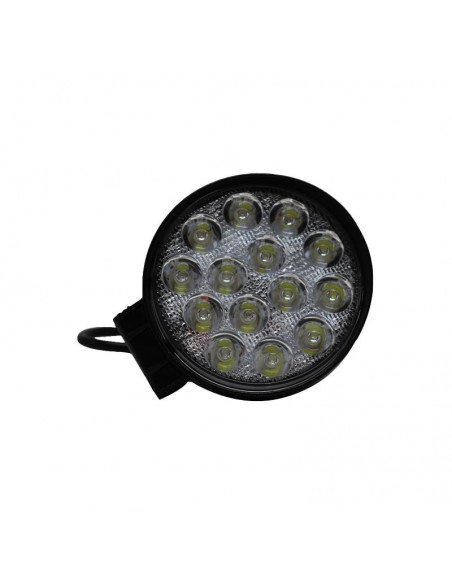 Faro De 14 Led Redondo 42 Watts 6cm Profundidad Blanco 12v - 24v Iluminacion Spot