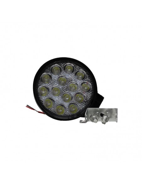 Faro De 14 Led Redondo 42 Watts 6cm Profundidad Blanco 12v - 24v Iluminacion Spot