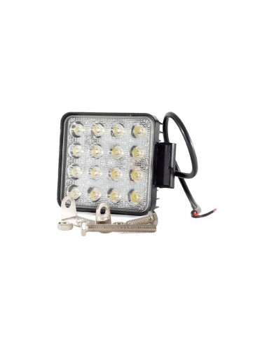 Faro De 16 Led Cuadrado 48 Watts 6cm...