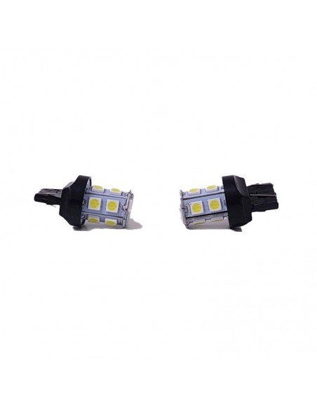 Leds Señalizacion Smd T20 - 1157 (1034 - 1157 - P21/5w Sin Culote) 2 Polos 13 Led 5050 Smd - Blanco 12v X 2 Unidades