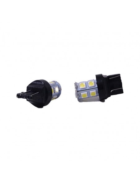 Leds Señalizacion Smd T20 - 1157 (1034 - 1157 - P21/5w Sin Culote) 2 Polos 13 Led 5050 Smd - Blanco 12v X 2 Unidades