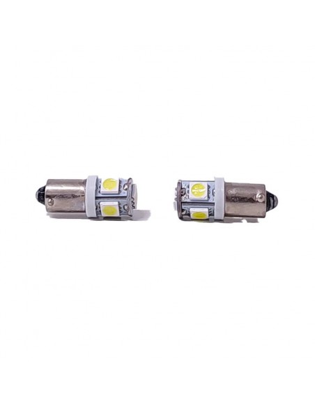 Led Señalizacion Silica53 - T4w - Ba9s 5 Smd 5050 Smd - Blanco 12v -  X 2 Unidades