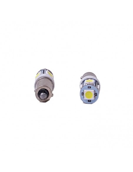 Led Señalizacion Silica53 - T4w - Ba9s 5 Smd 5050 Smd - Blanco 12v -  X 2 Unidades