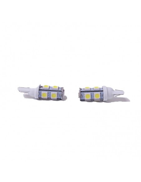 Led Señalizacion Smd2821 - T10 - W5w 9 Smd 5050 Blanco 12v  X 2 Unidades
