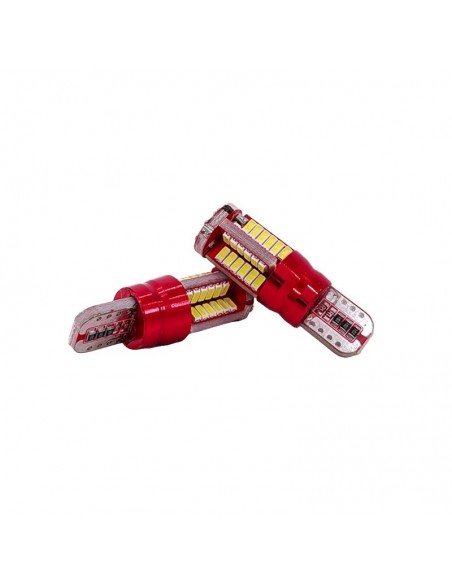 Led Señalizacion Cob 2821 - T10 - W5w - Cob - Azul 12v -  X 2 Unidades