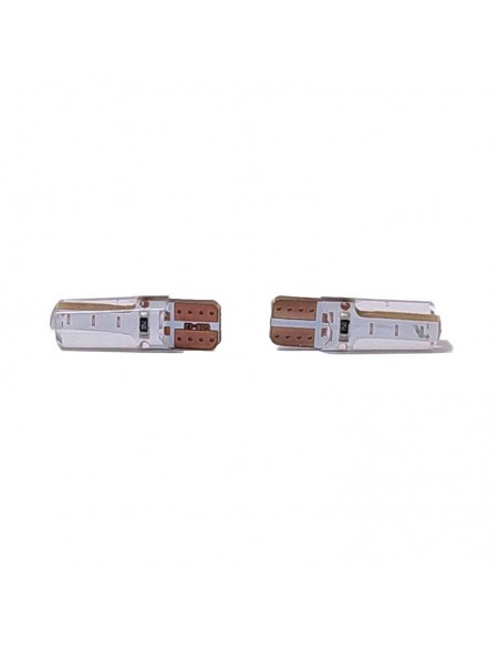 Led Señalizacion Silica2821 - T10 - W5w - Gel Siliconado Canbus Azul 12v  X 2 Unidades