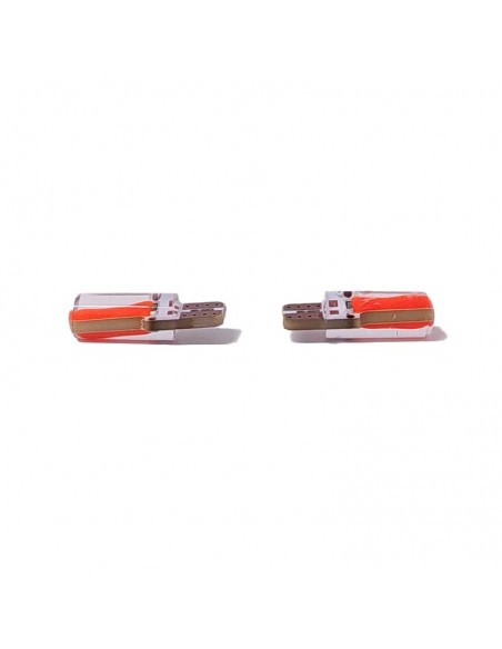 Led Señalizacion Silica2821 - T10 - W5w - Gel Siliconado Canbus Rojo 12v  X 2 Unidades