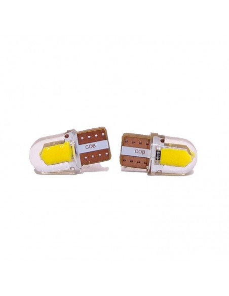 Led Señalizacion Silica2821 - T10 - W5w - Gel Siliconado Canbus Ambar 12v  X 2 Unidades